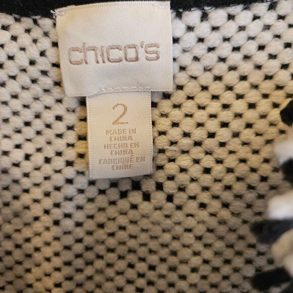 Chico's ladies wool blend long open front vest sweater - Chico's size 2 (large) - Picture 3 of 6